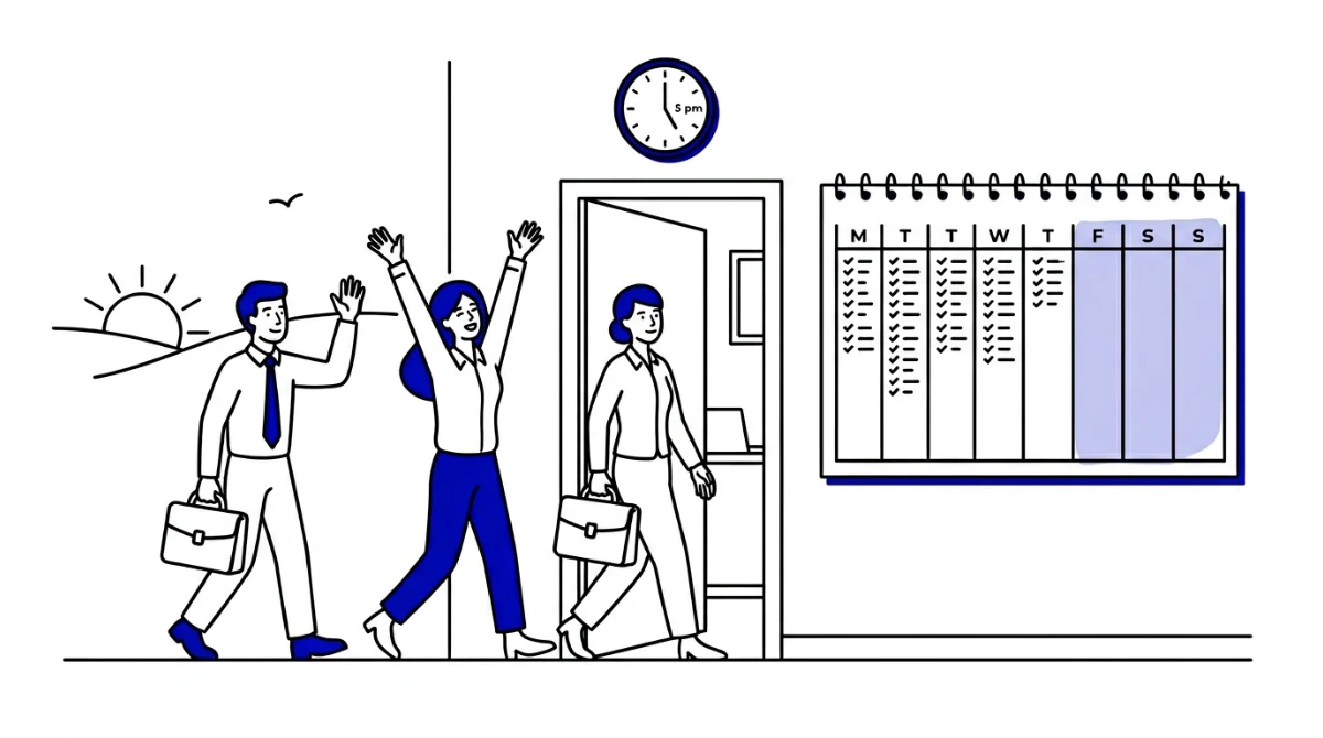 Jobs mit 4-Tage-Woche: Die besten Unternehmen, die aktuell einstellen featured image